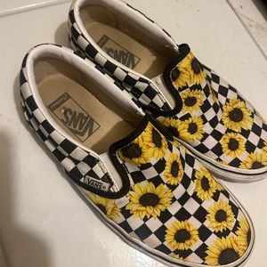 Women’s size 9 sunflower vans
